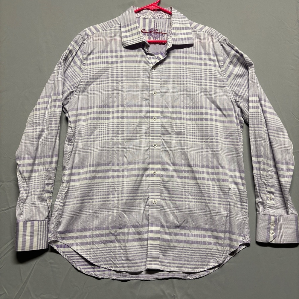 Robert Graham Purple Plaid Dress Shirt